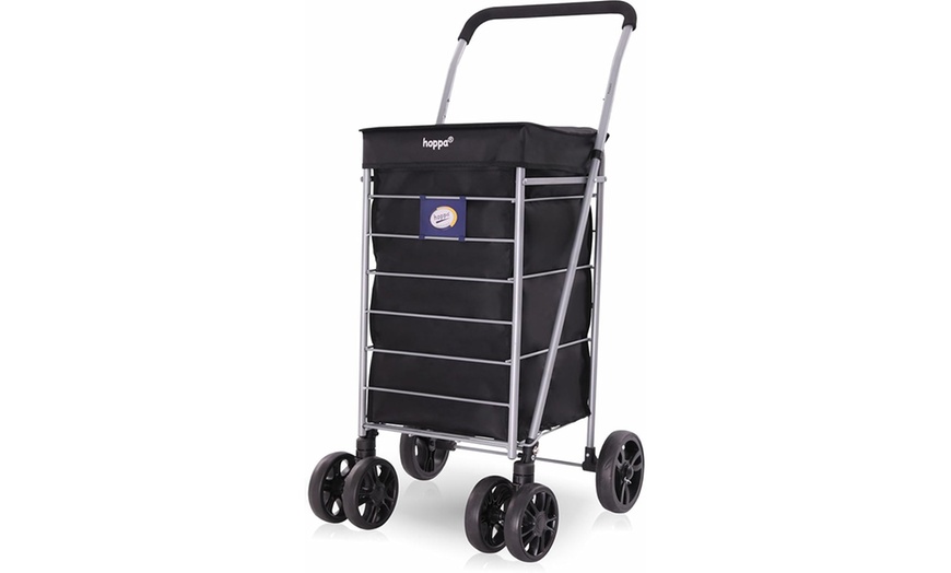 Image 6: Hoppa Lightweight Four or Six Wheel Folding Shopping Trolley