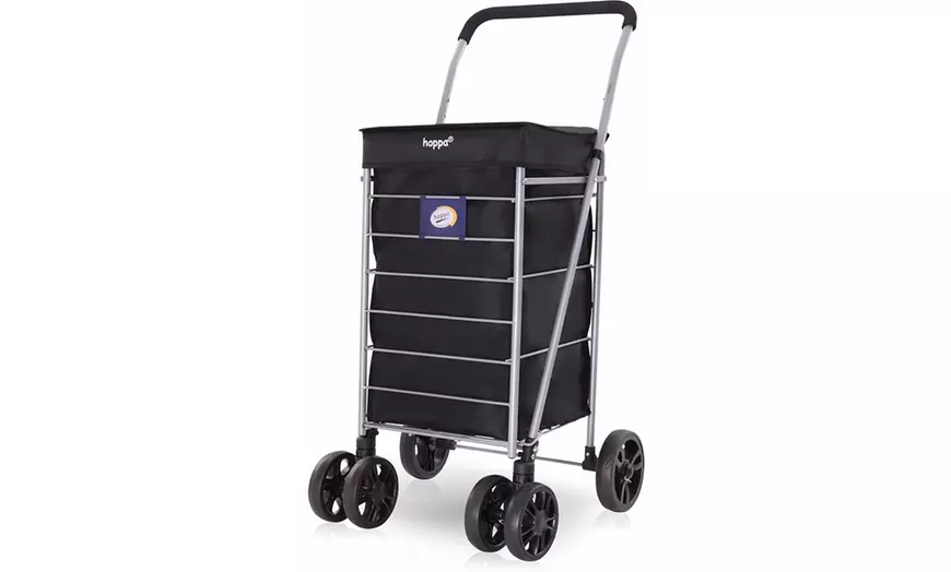 Image 6: Hoppa Lightweight Four or Six Wheel Folding Shopping Trolley