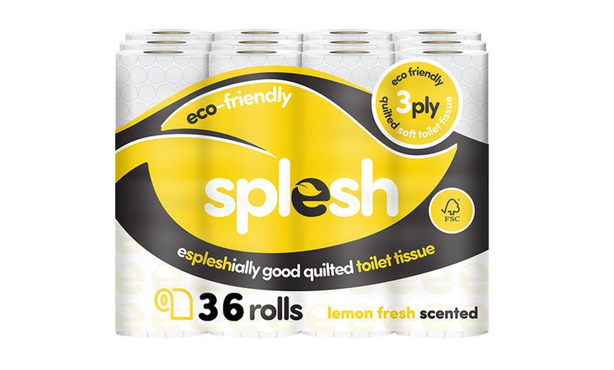 Image 6: 12,36,60 and 72 Rolls of Splesh Eco-Friendly Lemon Three-Ply