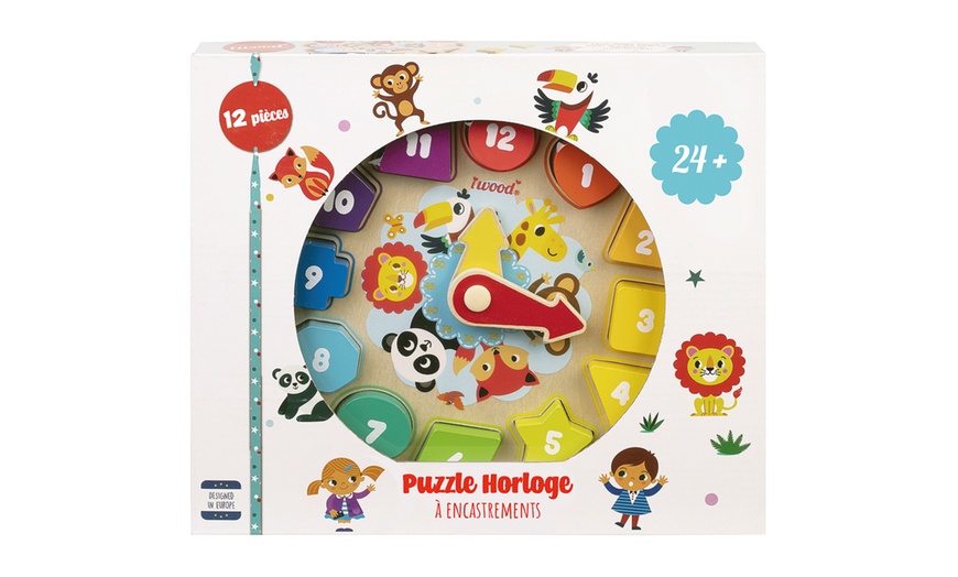 Image 2: Puzzle à encastrement horloge en bois de WDK PARTNER