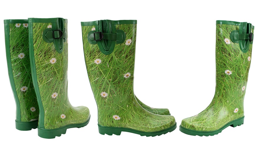 Image 3: Women's Patterned Wellies