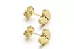Initial Stud Earrings 14K Gold Plated Dainty Letter Earrings  - Second Medium