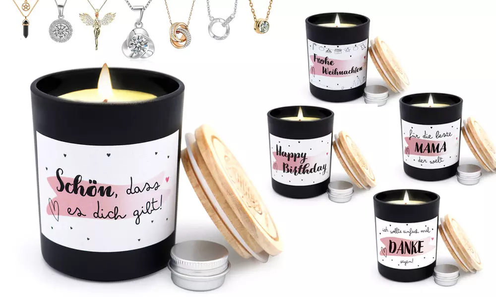 Schmuck-Kerze mit versteckter Halskette