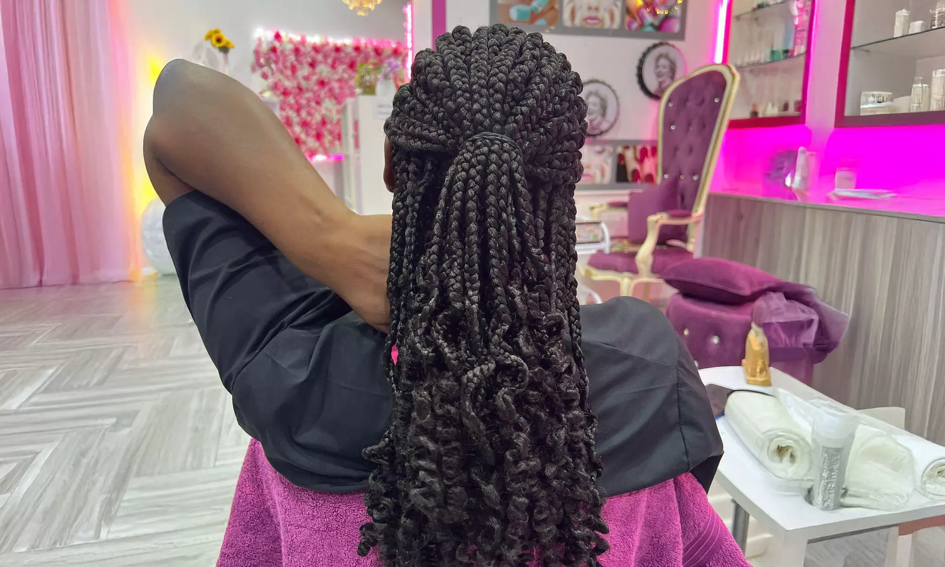 Big, Medium or Small Braids with Hair Wash and Blow Dry