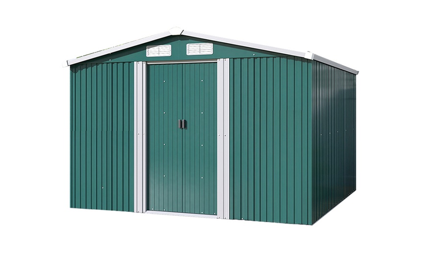 Image 31: Large Metal Garden Tool Storage Shed in 6 Styles