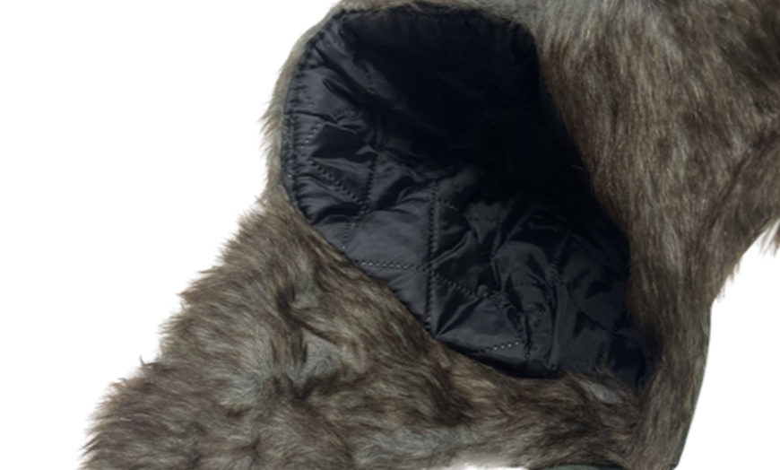 Image 12: Faux Fur Wind-Resistant Trooper Hat