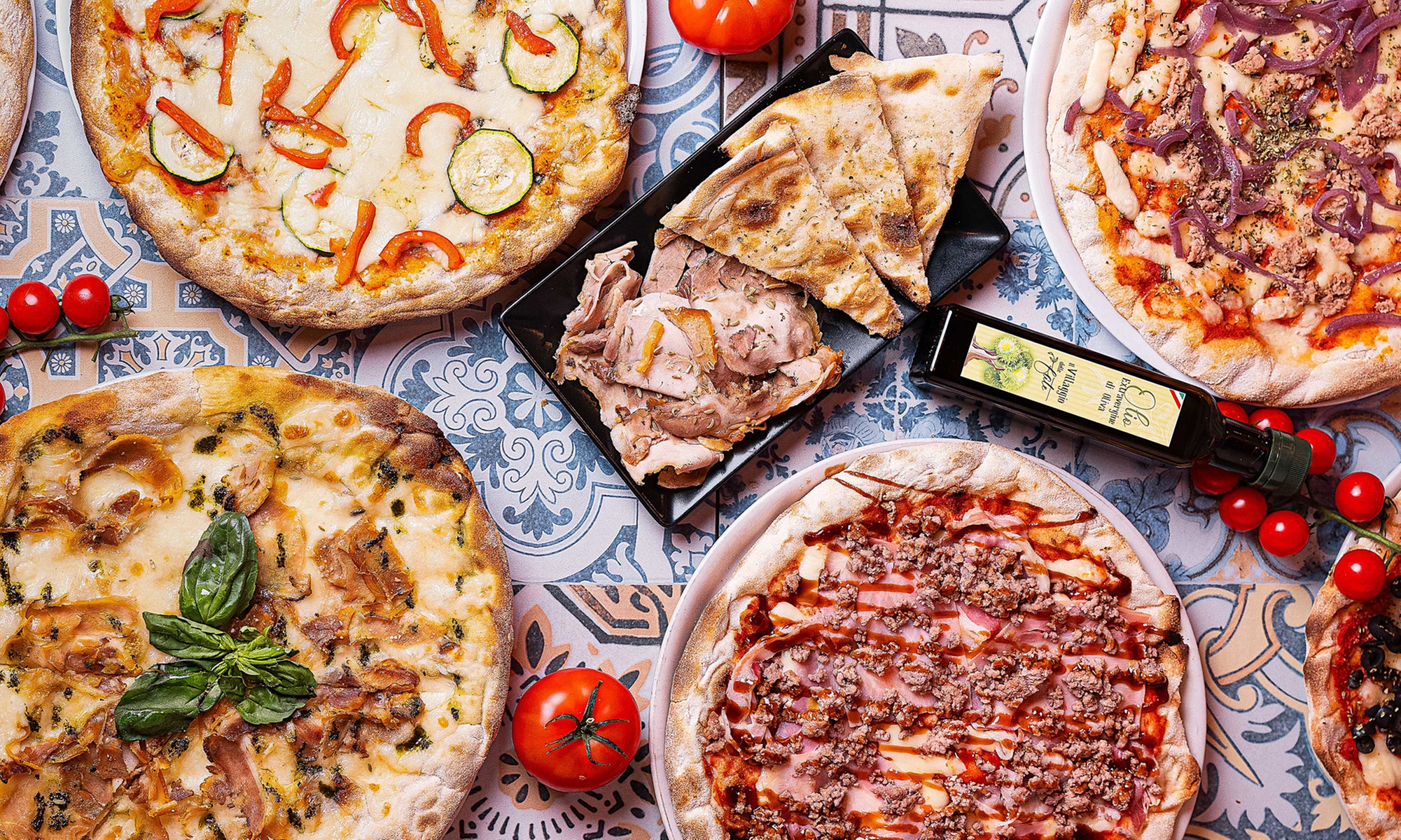 Menús para 2 o 3 personas con pizzas, pasta y más