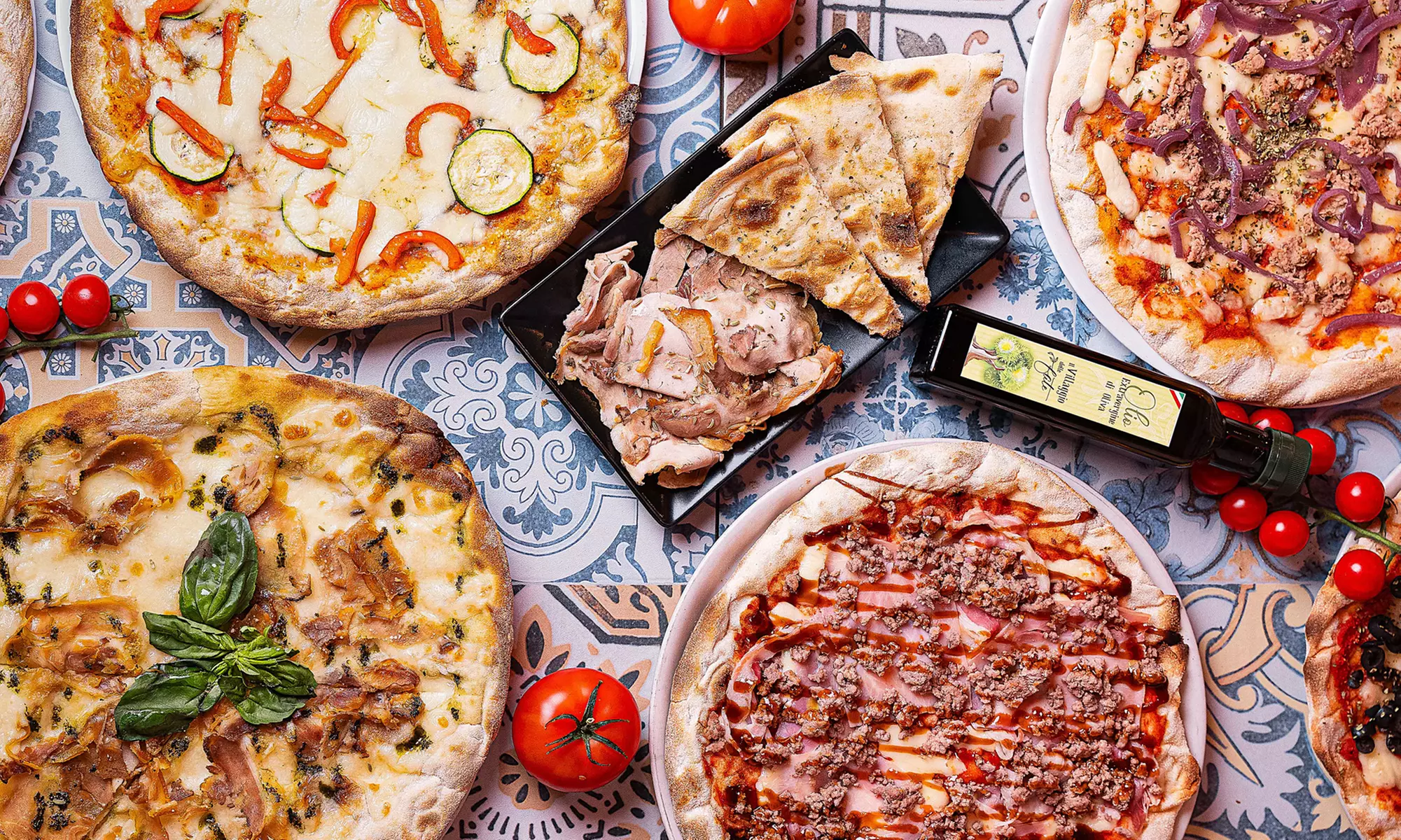 Menús para 2 o 3 personas con pizzas, pasta y más