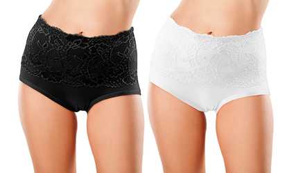 2er-Set figurformender Panties