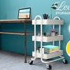 Image 1: Levede 3-Tier Stainless Steel Storage Trolley with 360° Wheels