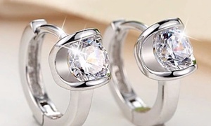 Angel Kiss Crystal Hoop Earrings