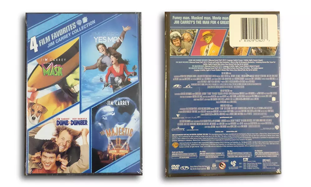 Warner Bros 4 Film Favorites Eddie Murphy or Jim Carrey Comedy DVD Set  - Second Medium