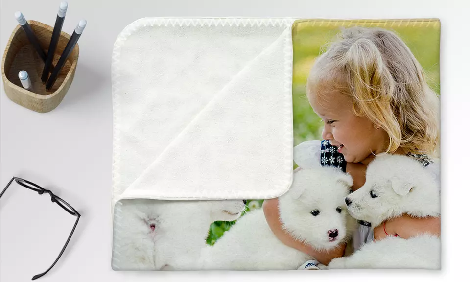 Personalized Fleece Photo Blanket with Free Shipping (Up to 84% Off) - Second Medium
