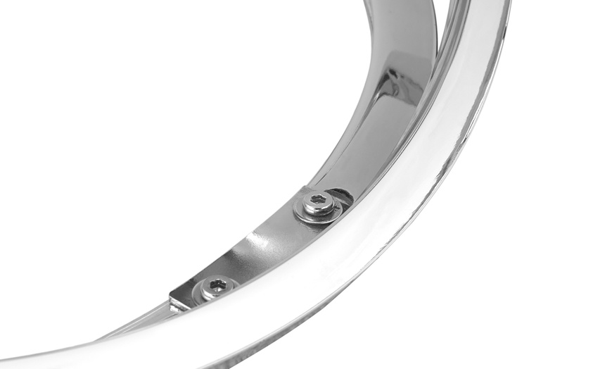 Image 6: Isabella Round Tempered Glass Coffee and Lamp or Side Table 