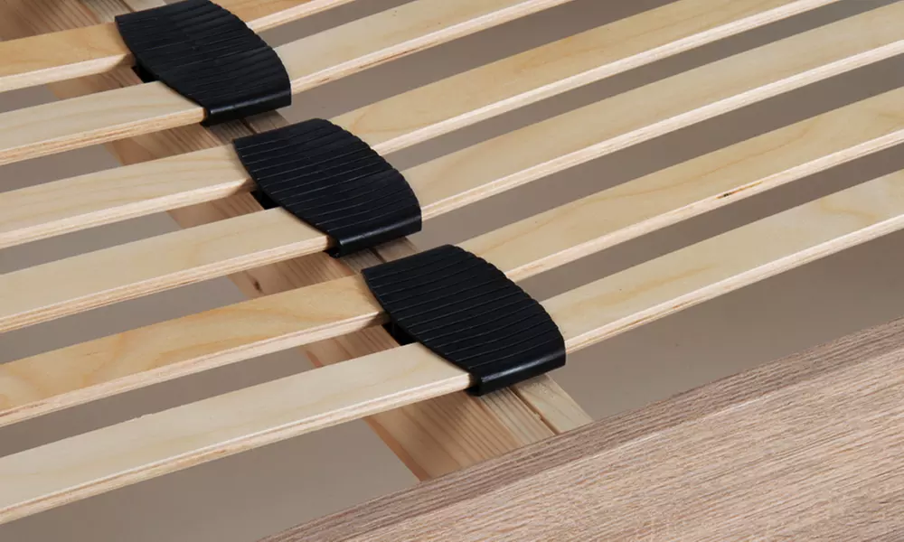 Sommier en bois avec bi-lattes, lattes flexibles, Maison Aubertin