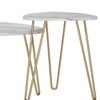 Image 2: Two-Pack Athena Nesting Tables in White or Black Marble Finishes