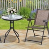 Image 6: Outsunny Three-Piece Outdoor Bistro Table and Chairs Set