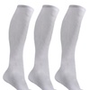 Image 6: 3-6 Pairs Knee-High Solid Compression Socks for Men & Women Graduated 15-20 mmHg