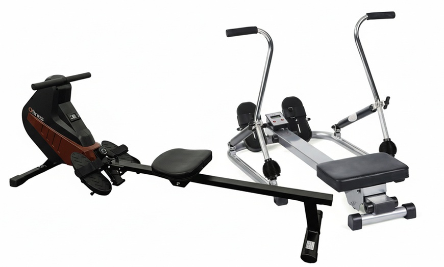 Image 7: Máquina de fitness de remo para casa con pantalla LCD