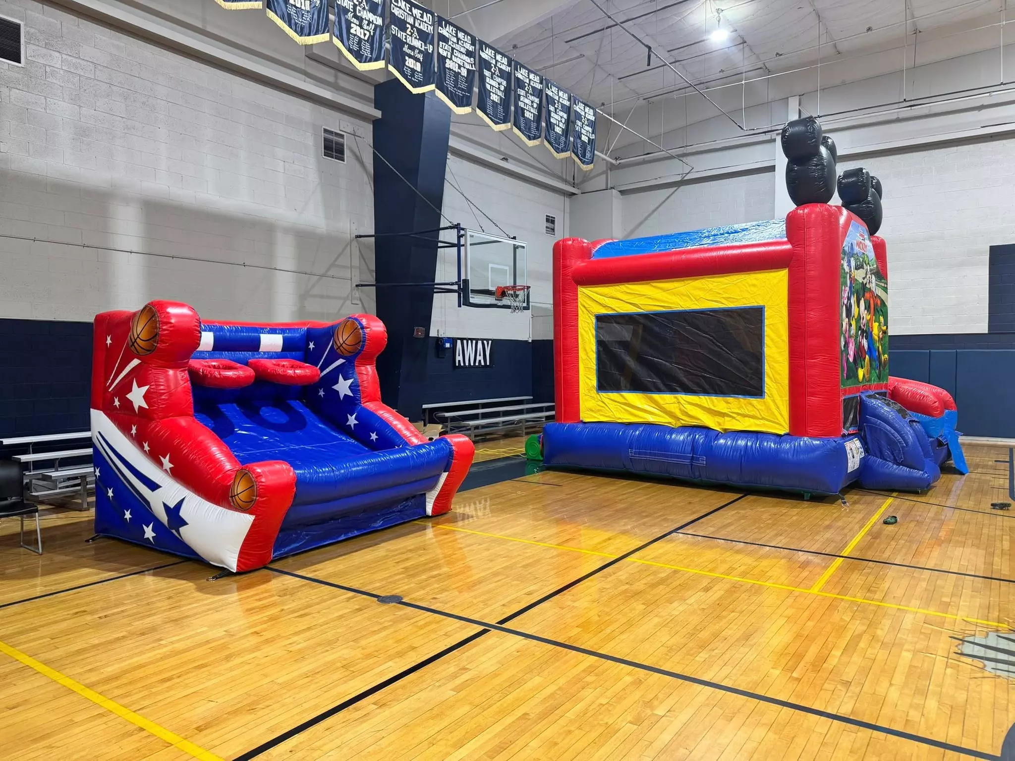 15 Ft Tropical Slide with Mickey Bounce Combo or Flamin' Wave Rental 