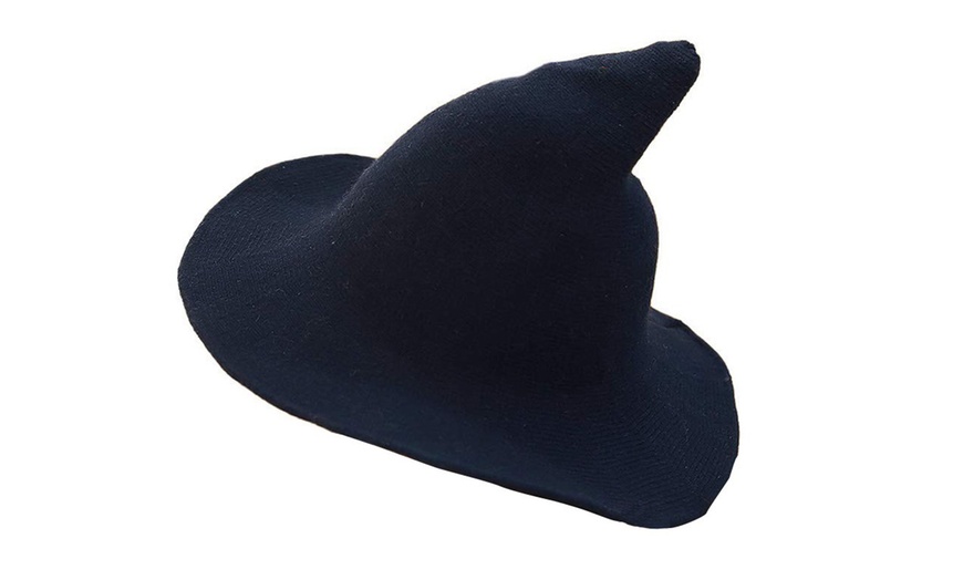 Image 6: Women Winter Warm Knitted Wool Witch Hat Cap
