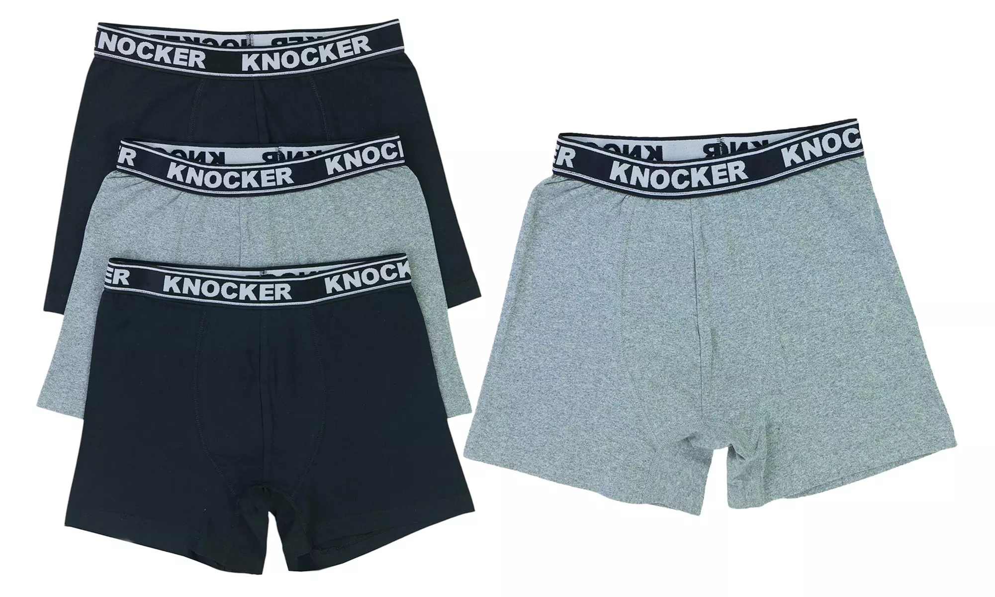 Men's Basic Assorted Cotton Stretch Boxer Briefs - 3 or 6 Pack