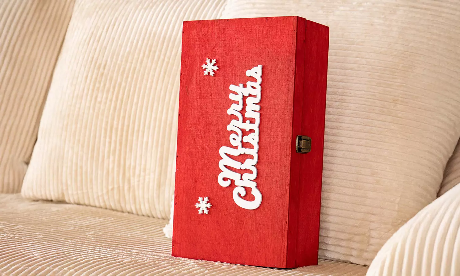 Cassetta portabottiglie natalizia