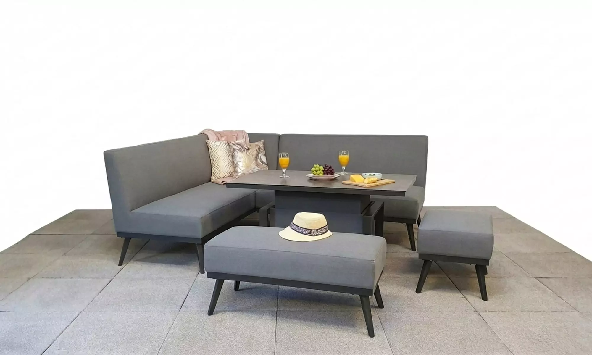 Kansas Fabric Sofa Dining Sets with Protective Covers