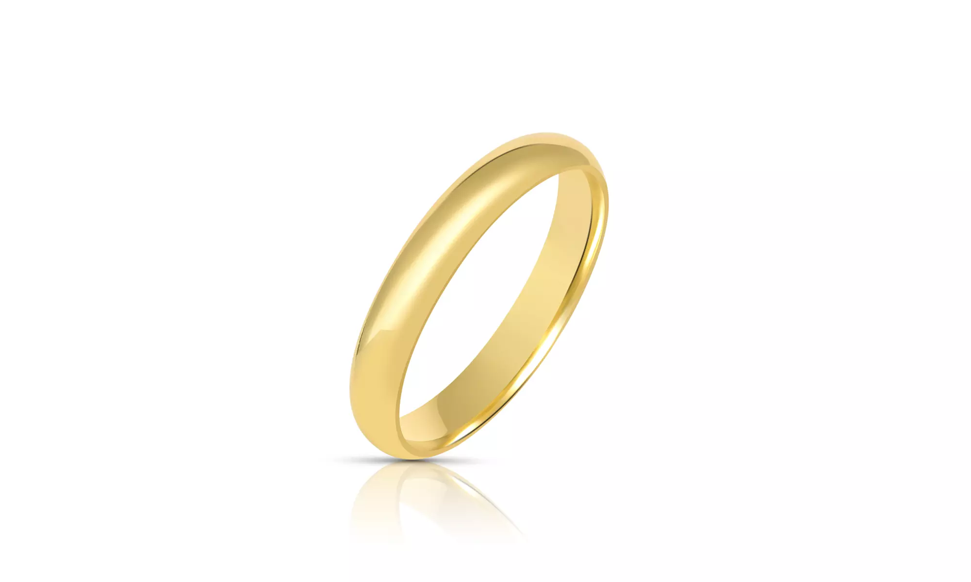 14K Gold Plated Wedding Band Collection in Solid Sterling Silver