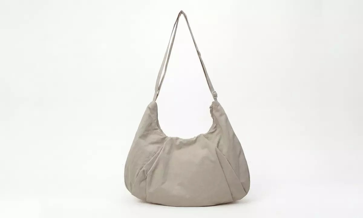 Nylon Crescent Crossbody Bag with Adjustable Strap for Women