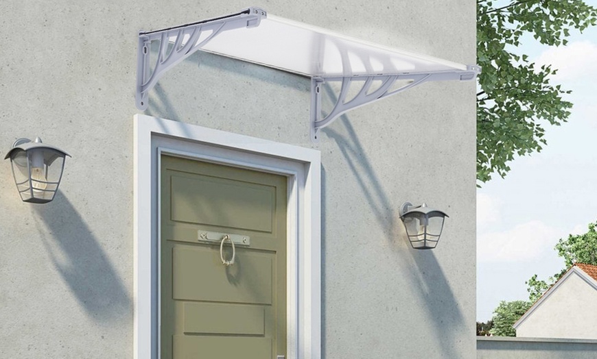 Image 11: All-Weather Plastic Sloped Canopy