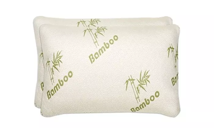 Bamboo Memory Foam Pillow with Removable Cover (1 or 2 Pack)