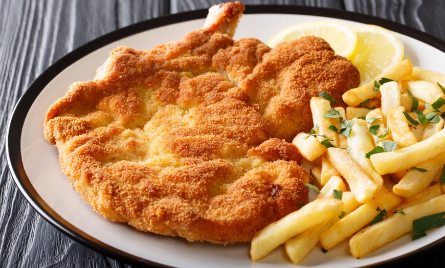 Image 1: Schnitzel-Menü in 3 Gängen mit Suppe, Hauptgang und Nachtisch