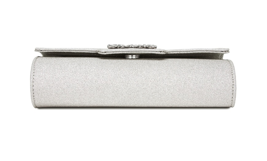 Image 8: Miss Lulu Crystal-Embellished Evening Clutch