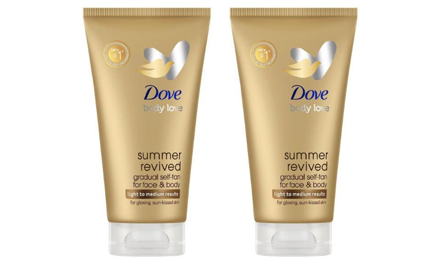 Image 4: One or Two Dove Derma Spa Face & Body Lotion Summer Revived Self Tan