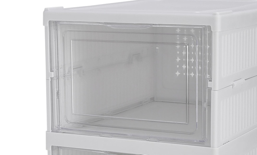 Image 5: Six Tier Foldable Shoe Storage Box Unit