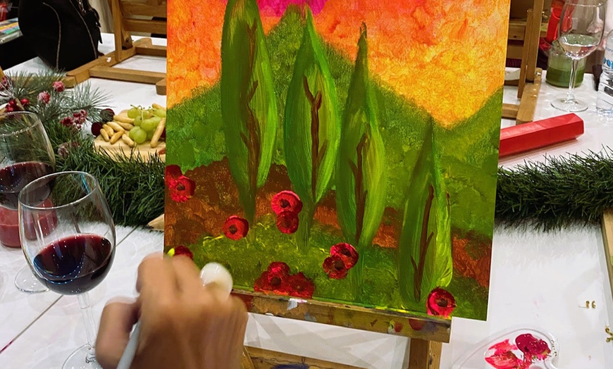 Image 3: Arte y vino, el combo perfecto: taller creativo de pintura con vino