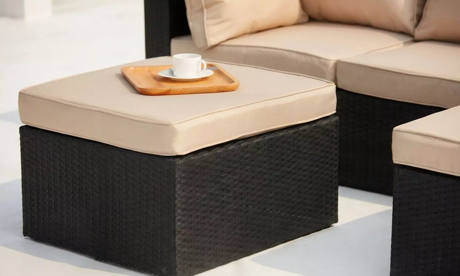 Salon de jardin modulable Kocoon 5 places en résine tressée