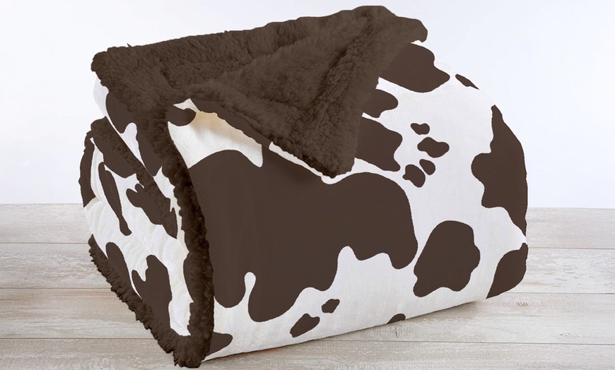 Image 3: Ultrasoft sherpa & microfiber deken