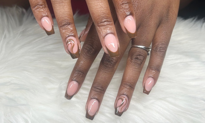 Image 3: Flawless Gel-X Full Set Nails with Optional Design for a Chic Look