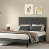 Image 3: Levede Minimalist Upholstered Bed Frame Collection