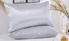 2 Pack Soft Satin Pillowcase Pillow Case Cushion Cover Queen King Size