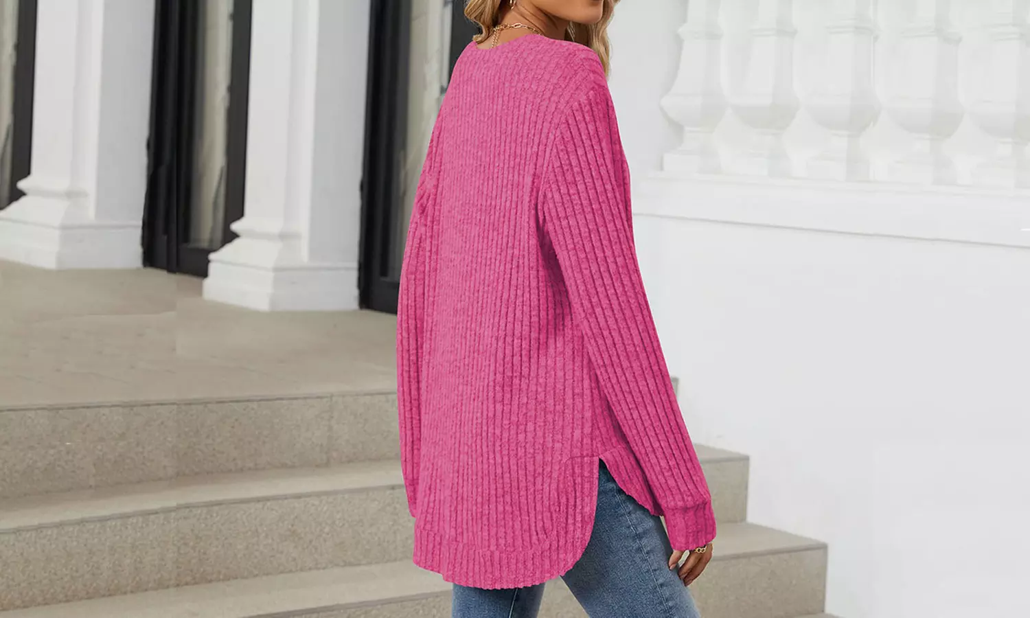 Women Fall Wintetr Casual Long Sleeve Tunic Sweaters Pullover Knit Jumper Tops