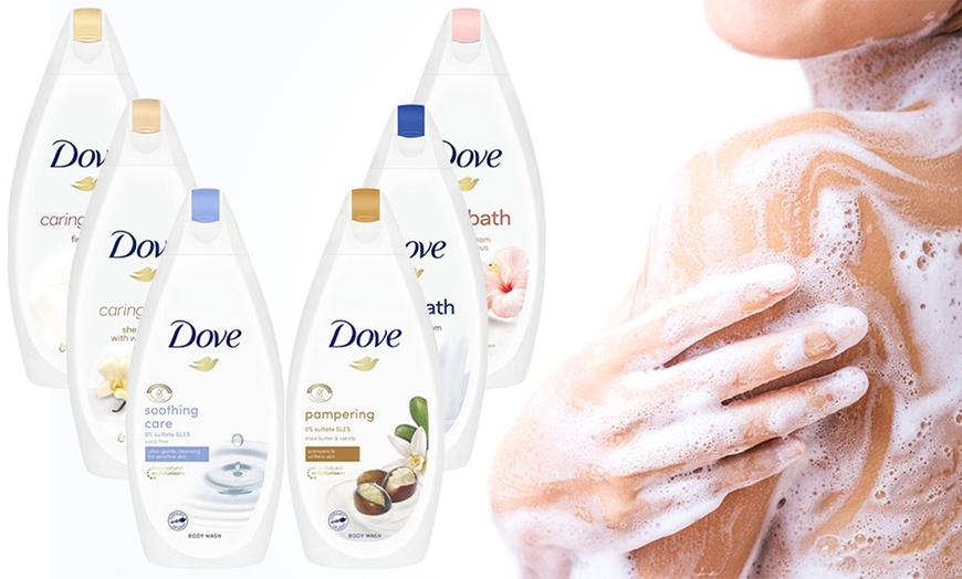 Image 2: Dove Body Wash or Bath Soak 450ml Three-Pack