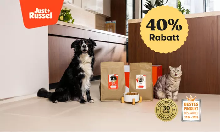 40 % Rabatt auf personalisiertes Tierfutter