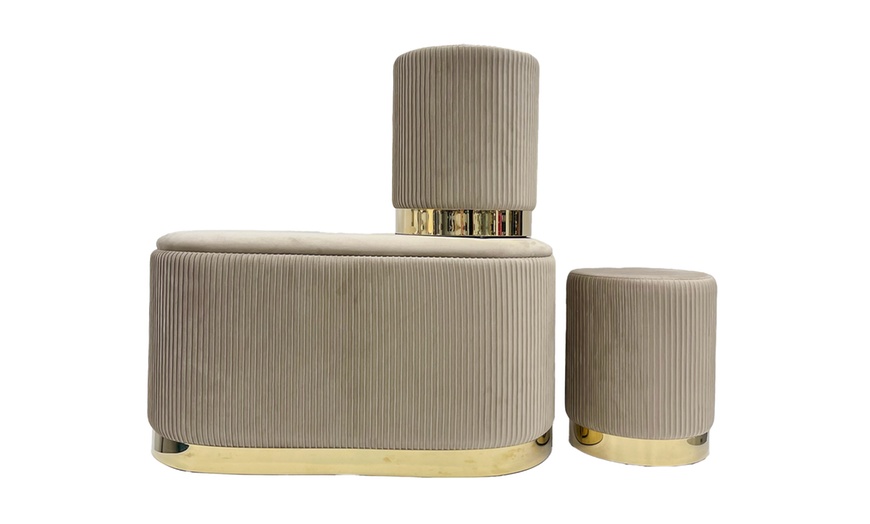 Image 6: Lot de 3 poufs modèle "Pouffi"