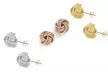 Italian Made 925 Sterling Silver Twist Love Knot Stud Earrings - Second Medium
