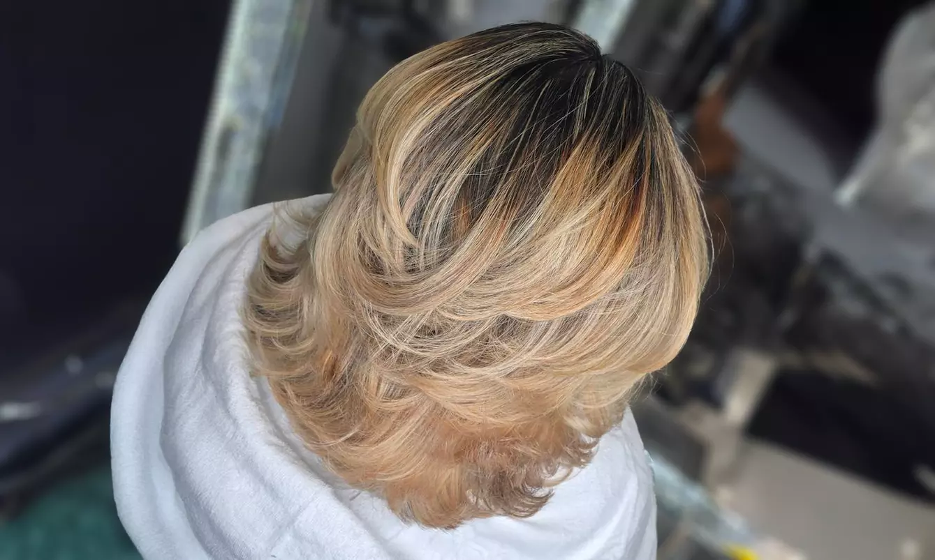 Root Touch Up or Deep Conditioner + Haircut + Blow Dry + Hairstyle