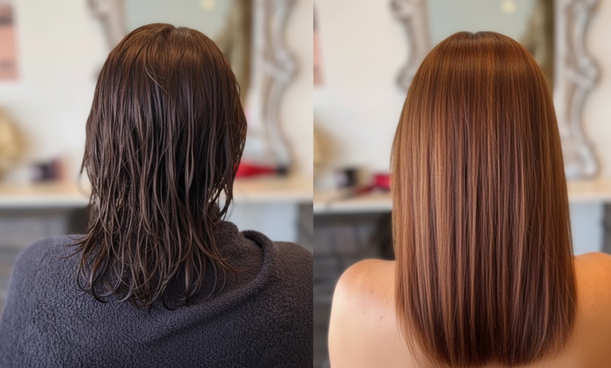 Image 7: Full Colour, Wash Dry Hair Colour/NanoPlasty Straightening- Short Hair