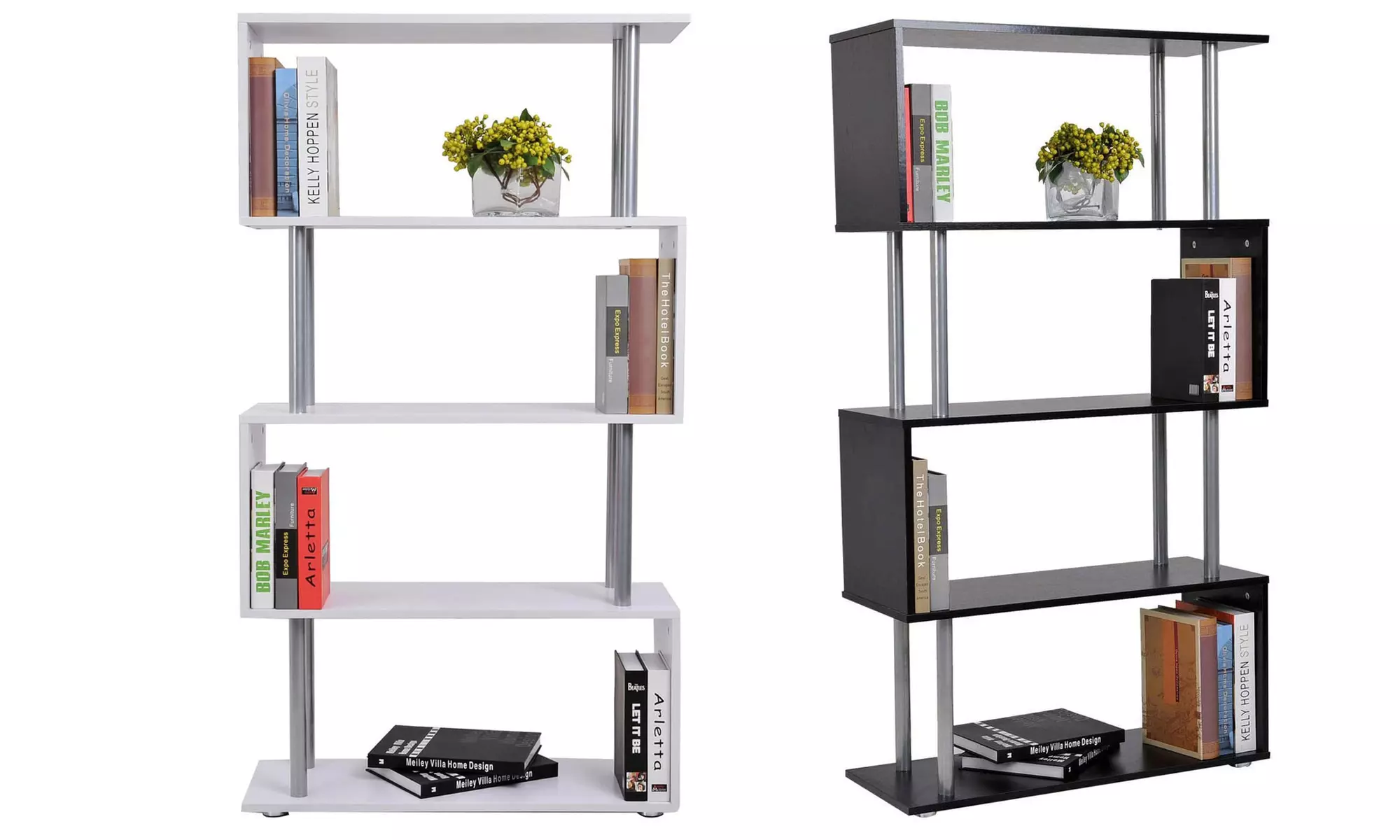 Homcom S-Shape Bookshelf - Primary Image